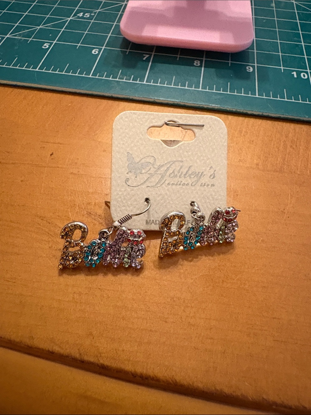 Ashley By 26 International Multicolor Crystal 'Barbie' Dangle Earrings